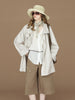 Womens British Trench Coat Contrast Cuff Stand Collar Heritage Workwear Style Pink Black Khaki Short Long Trench Coat