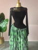 Women Print Full Sleeve O-neck Elegant Mesh Long Maxi Dress Fall Birthday Holiday Evening Sexy Party Dresses Vestidos