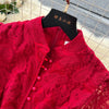 Spring Autumn High End Elegant Birthday Party Women's Dress French Hook Flower Single Breasted Slim Lace Long Dress S89