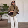 Casual Stand Collar Reversible Jacket For Women Long Sleeve Single Breasted Coat Lady Spring Autumn Chic Streetwear