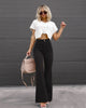 Corduroy Casual Trousers Women Autumn Winter Solid High-waist Flare Pants Lady Slim Black Gray Khaki Orange Long Pants