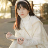 Womens Bohemian Hooded Knitted Shawl Winter Warm Button Wraps Scarf Coat Cloak Cardigan