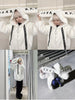 Winter Sweet Cute Kawaii Soft Thick Warm White Faux Fur Coat Women with Bunny Ears Cute Fluffy Jacket Hoodie