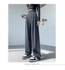 Women Suit Pants Spring Autumn High Waist Slimming Draping Straight Casual Loose Wide Leg Trousers For Office Daily Wear