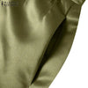 Women Autumn Satin Skirt A-line Floor Length Solid Color High Waist Dress Elegant Vintage Casual Oversized Long Robe