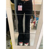 Black High Waist Bell Bottom Jeans Women's Autumn Slim Fit Stretch Small Size Bulletproof Denim Pants