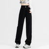 Woman Korean Double Buckle Design Jeans Female Winter Snow Warm Thermal Plush Pants Girls High Waist Denim Trousers