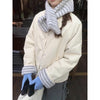 with Scarf Parkas Women Lamb Wool Patchwork Puffer Jacket Korean Fleece Down Coats Winter Cotton Padded Outerwears