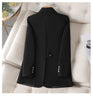 Women Pink Coffee Black Solid Blazer Female Long Sleeve Single Breasted Suit Jacket Coat Ladies Office Blazer Outerwear