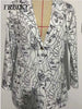 Elegant and Youth Blazer Spring Vintage Irregular Print Casual Woman Clothing High Street Lapel Blazer Woman Outerwears