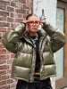 Women Hooded Thicken Warm Cotton Jacket Zipper Glossy Snow Winter Loose Female Coat Lace Up Casual Down Puffer Outwear