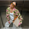 3D Flower Bomber Jackets Women Loose Zipper Full Sleeve Female Coats Baseball Jackets Spring High Street Outwear