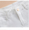 White Denim Shorts Women Low waisted Korean version Slim Elastic Skinny Buttocks Wrapped Sexy Short pants Female