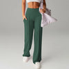 High Waisted Yoga Pants for Women, Loose Wide Leg Workout Trousers with Pockets for Running and Outdoor Exercise