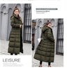 Women Winter Long Cotton Coat Women Big Fur Collar Parkas Korean Loose Belt Slim Jacket Down Cotton Coat Women Outwear