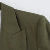 Women Solid Blazer Notched Collar Long Roll up Sleeves Female Chic Office Lady Business Outfits