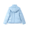 Women Striped Hooded Cotton Jacket Long Sleeve Stand Zipper Buttons Thickening Padded Jackets Winter Casual Coat