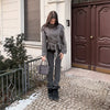 Spring Women's Solid Lace Up Trench Coat Stand Collar Double Breasted Jacket Stylish Lady Long Sleeve Outerwear Street