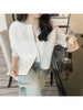 Pleated Casual Thin Jacket for Women with A Sense of, Loose One Button Short Cardigan Top for Women
