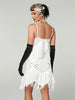 1920s Flapper Roaring Plus Size 20s Great Lady MIni Short Dress Gatsby Fringed Sequin Beaded Lady Mini Tassels Dress