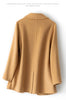 Women's Coat Pure Wool Plaids and Tweedst Camel Women's Coat Elegant Trench Coat