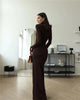 Turtleneck Thigh High Split Sexy Maxi Dress For Women Long Sleeve Draped Bandage Bodycon Club Long Dress
