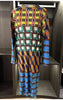 Color-blocking Printed Round Neck Pullover Women's Dress Casual Long Sleeve Mid-length Dresses 2DB4686