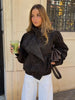 Spring Green Suede Bomber Jacket For Women Vintage Stand Collar Zipper Long Sleeve Coats Lady Street Chic Outerwear