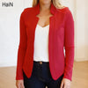 Women Long Sleeve Cardigan Casual Suit Jacket Spring Female Top Autumn Professional Wear Korean Coat S-5XL