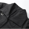 Black Stand Collar Trench Coat Women Casual Long Sleeve Single-breasted Loose Windbreaker Lady Autumn High Street Outwear