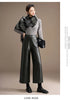 PU Leather Capri Pants Women Autumn Winter Chic Short PU Leather Pants Elegant LeatherTrousers