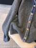 High-Quality Korean Denim Shirt Collar Stitching Fake Two-piece Sweater Women Cardigan Chic Knitted Coat Female Tops