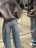 Spring Blue Jeans Women Y2K Vintage High Waisted Jeans Straight Streetwear Loose Large Wide Leg Denim Pants