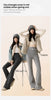 Winter High Waist Flared Pants Women Tummy Control Velvet Bell Bottom Trousers Thick Warm Wide Leg Pants Casual Streetwear Fashi