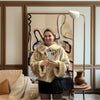 Brown Deer Print Faux Fur Coat Women Y2k Zip‑up Full Sleeves Warm Fluffy Short Jacket Winter Street Party Casual Coats
