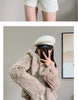 Real Rabbit Fur Hooded Coat Long Sleeve Women Casual Loose Knitted Genuine Fur Jacket With Hood Female Natural Fur Outwear