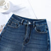 Women's Winter Fleece Jeans Thicken Warm Soft Loose Straight Korean Denim Pants Female Plush Velvet Wide Leg Pants