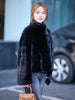 Imitation Mink Coat For Women Autumn Winter Thicken Warm Stand-up Collar Velvet Fur Jacket Female Korean Loose Fur Outwear
