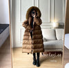 Winter Women 90% White Duck Down Jackets Ultra Light Warm Long Parkas Real Fox Fur Collar Female Hooded Snow Coats