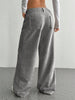 Women Autumn Winter Corduroy Pant Retro Wide Leg Trousers Lady Casual High Waist Solid Pants Street Chic Clothes