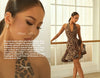 Adult Latin Dance Dress Clothes Leopard Dress for Women Sexy Rumba Cha Cha Tango Dance Skirt Performance Practice Dancewear