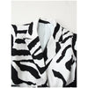 Women's Brown White Zebra Print Lapel Blazer Vintage Wide Stripe Thick Velvet Loose Suit Jacket Autumn High Street Outwear