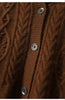 100% pure cashmere cardigan women's winter coat thickened loose knit sweater coat