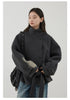Korean Women Double-sided Belt Woolen Coat Loose Overcoat Solid Ladies Outerwear Girl Jackets Autumn Winter
