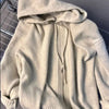 Korean Gray Hood Sweater Outerwear Women Loose Spring Autumn and Winter Outdoor Thickened Knitted Double Zipper Hoodie Coats