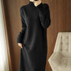 Women's Knit Sweater Dress Loose Knitted One-piece Dresses For Women Autumn Winter With Midi Korean