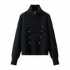 Casual Women's Cardigan Sweater Turtleneck Zippers Full Sleeve Button Decoration Lady Coats Autumn Female Knitwear