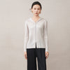 Casual Zipper Hooded Pleated Women's Jacket Spring Loose Solid Color Zipper Design Niche Cardigan Coat 2DB6163
