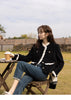 Wool Coat for Women Winter Korean Retro Lace Splicing Lamb Wool Button Pockets Thickened Warm Female Coat MXB43W0720