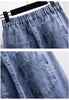 Women Jeans Stretch Casual Trousers Washed Denim Straight Pants Female Fleece Loose Vintage Jeans XL-7XL Oversize Autumn Winter